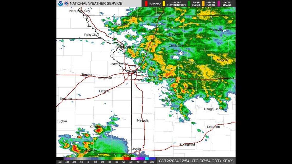 Overnight showers and thunderstorms brought between 1.5 to 2.5 inches of rain to a swath of the Kansas City area, according to the National Weather Service. More rain is expected this week.