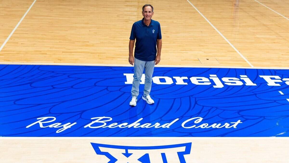 Coverage image for: Ray Bechard Court: Legendary KU volleyball coach comments on high honor