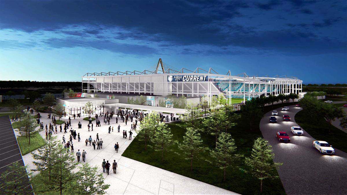 The stadium’s main entrance