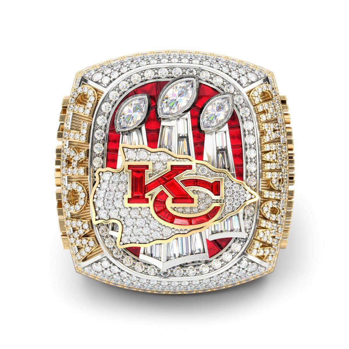 The top of the Super Bowl championship ring.