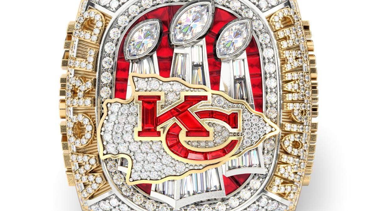 The top of the Super Bowl championship ring.