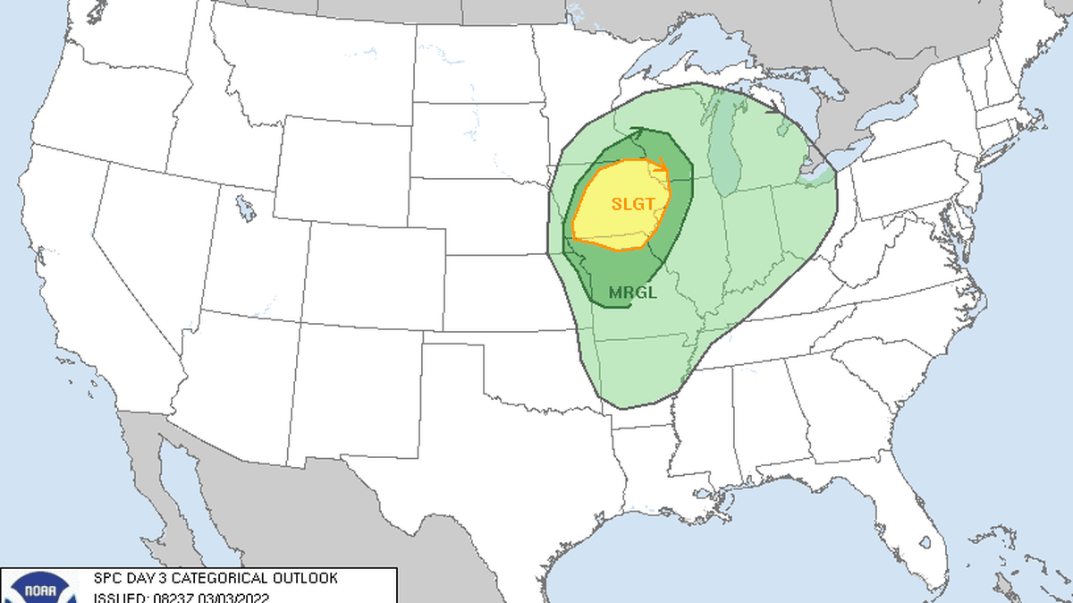 It could be an “interesting Saturday” across the Kansas City region as a strong to severe thunderstorms will be possible. The better chance for severe weather will be in northern Missouri and Iowa.