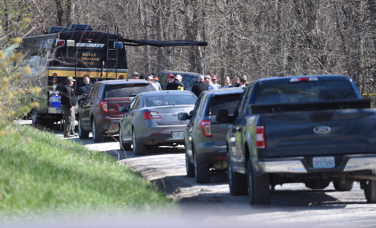The Cass County Sheriff’s Office had around 40 deputies and recruits searching the area of South Mopac Road between between East 235th and 239th streets on Saturday, April 28, 2018, after mushroom hunters discovered human remains.