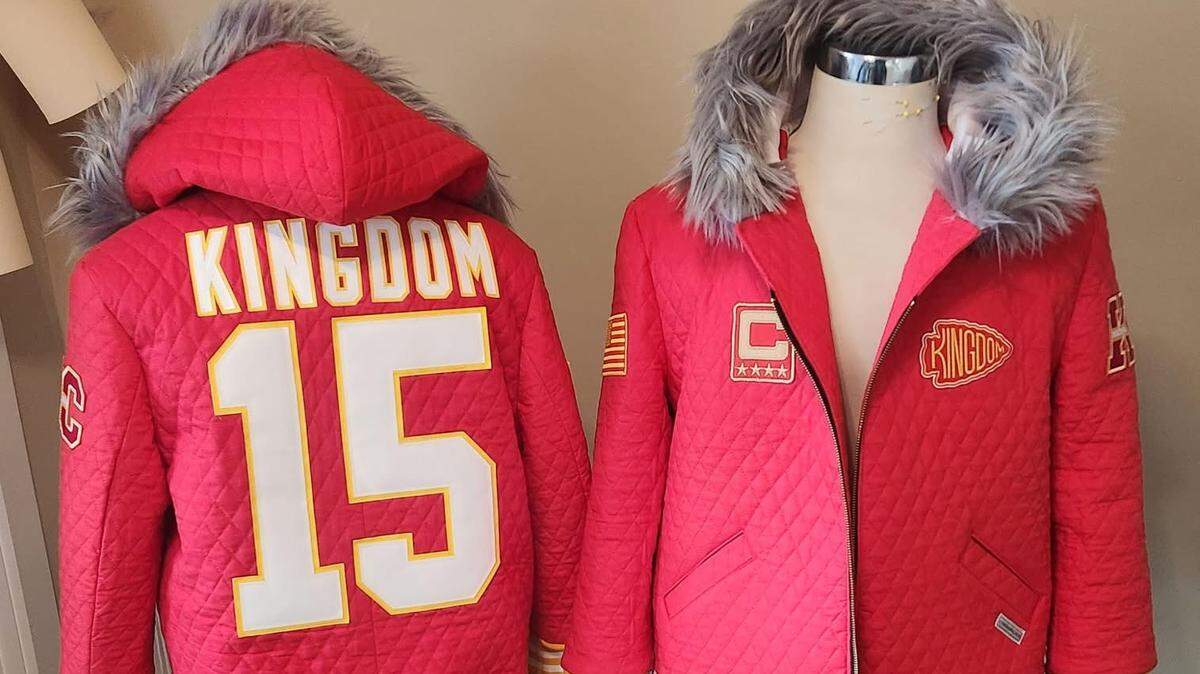 Inspired by how Taylor Swift has elevated the style of NFL fans, Kansas City fashion designer Christian Micheal Shuster created the custom Kingdom Coat.