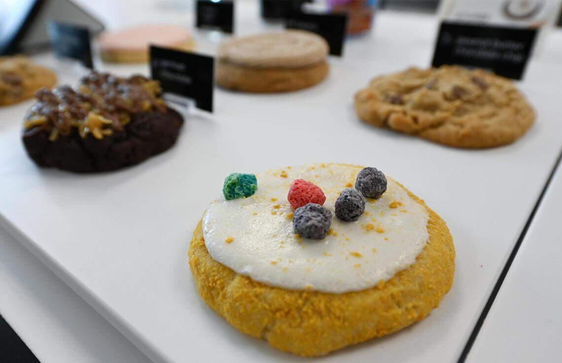 Berry Crunch was one of the cookies available earlier this month at Crumbl Cookies, 6780 W 135th St., in Overland Park.