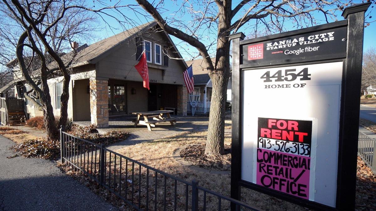 The A-frame house at 4454 State Line Road used to be the home base of the Kansas City Startup Village. Now as the village is fading away, the property is up for rent for other use.