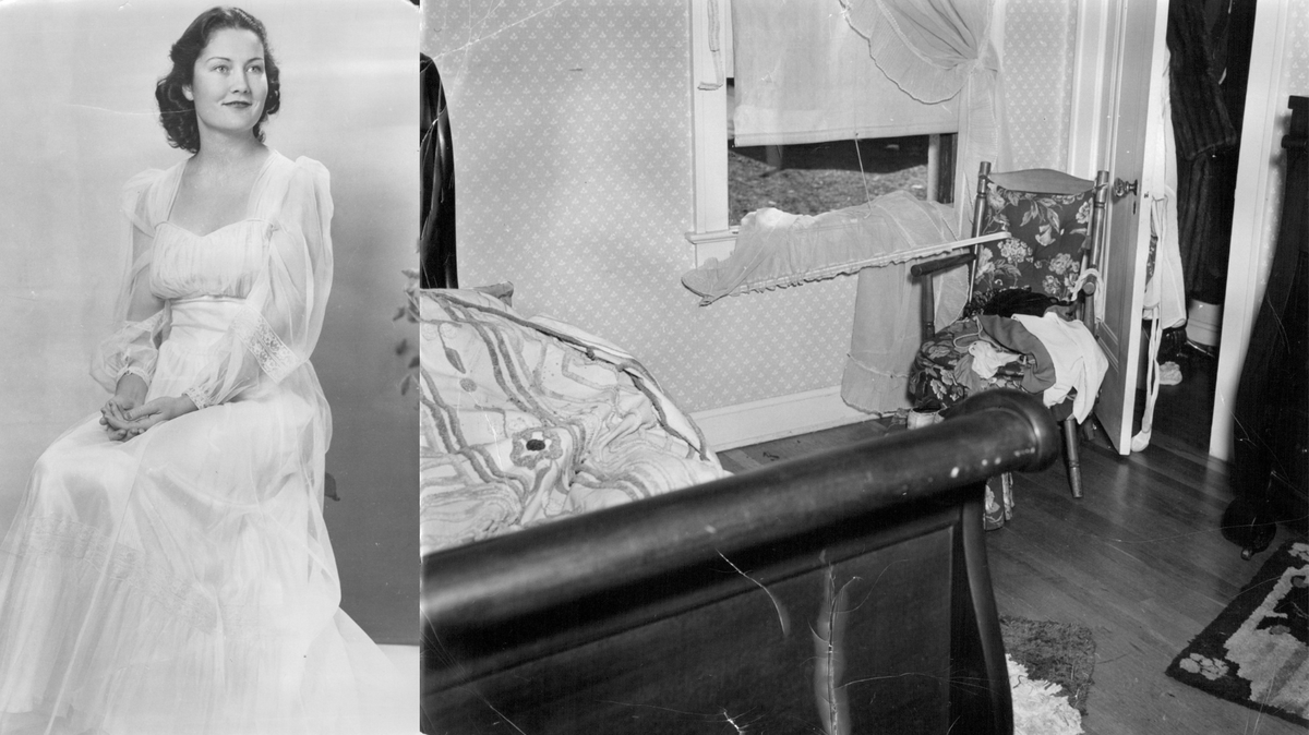 The last known photo of Leila Welsh is seen alongside a photo of her bedroom window, where she was killed.