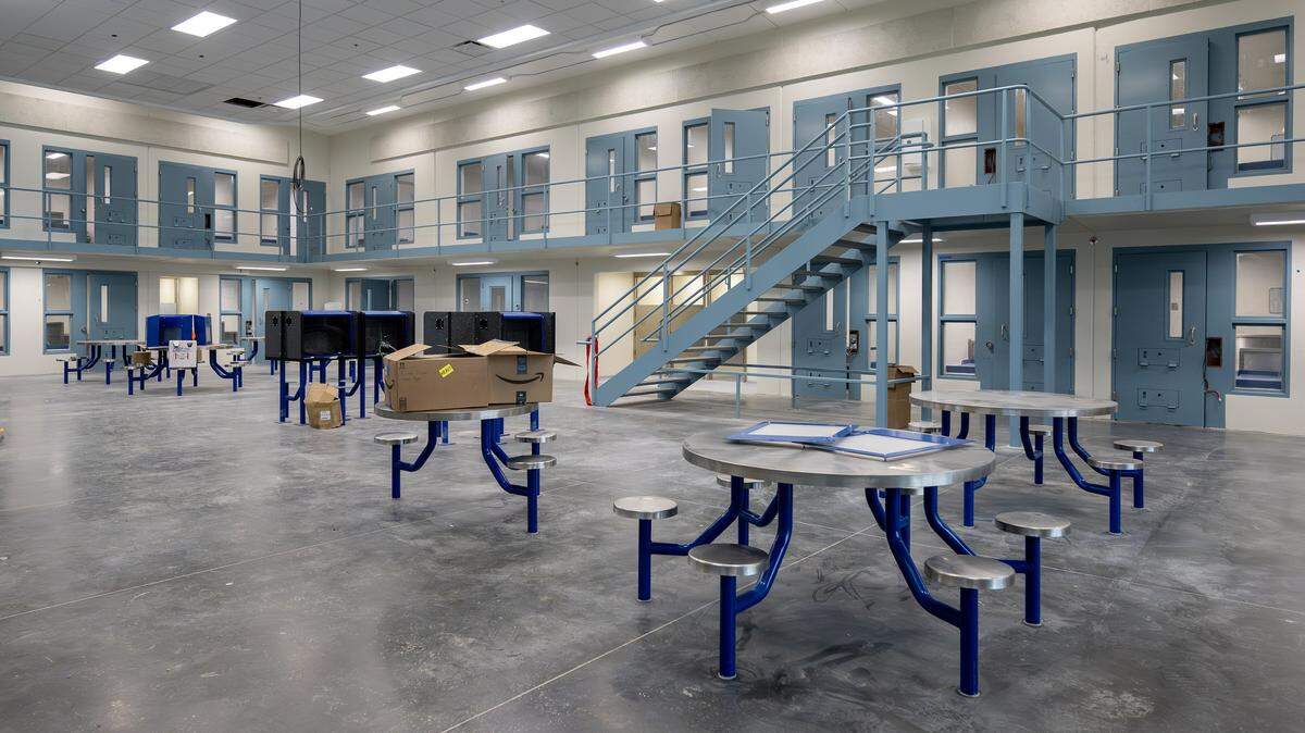 Housing units are pictured at the new Jackson County Detention Center on Thursday, Sept. 18, 2025, in Kansas City. The facility is under construction and is expected to provide a modern, secure environment for detainees once complete.