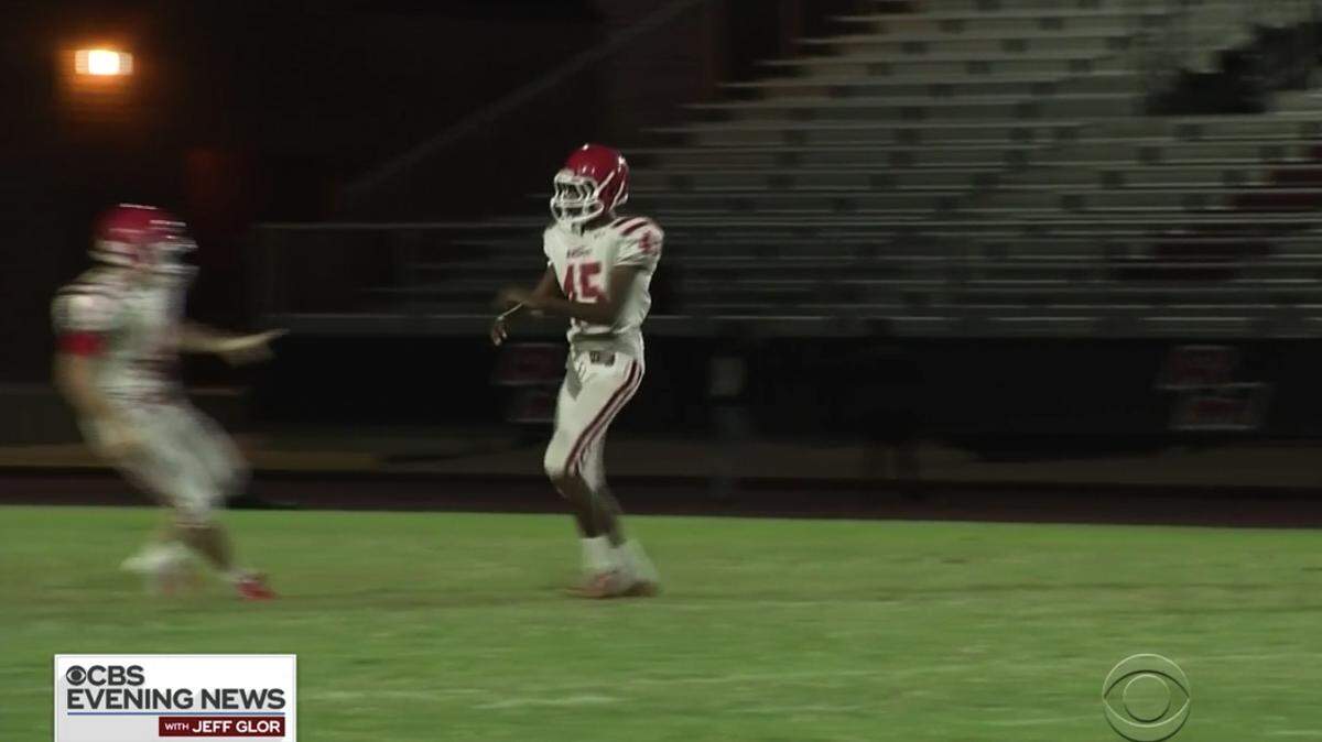 Adonis Watt, who is blind, plays freshman football for his high school in Phoenix. Last week he ran for two touchdowns in a game where neither the other team nor officials knew he was blind.