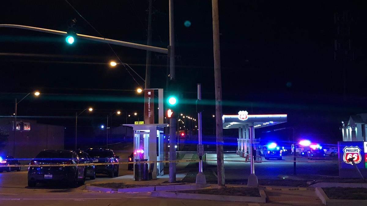 Kansas City police officers were involved in a shooting Sunday night near 55th and Prospect.