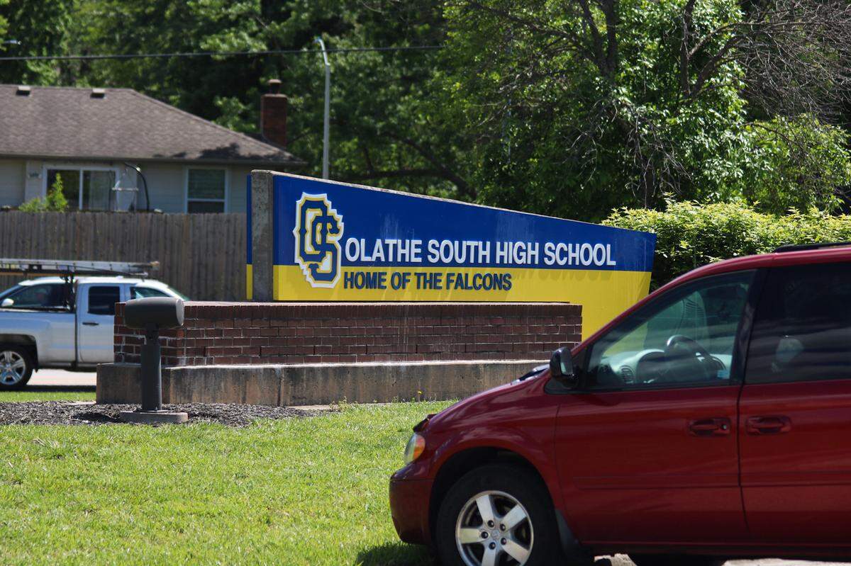 Olathe South High School is seen on May 7, 2026.