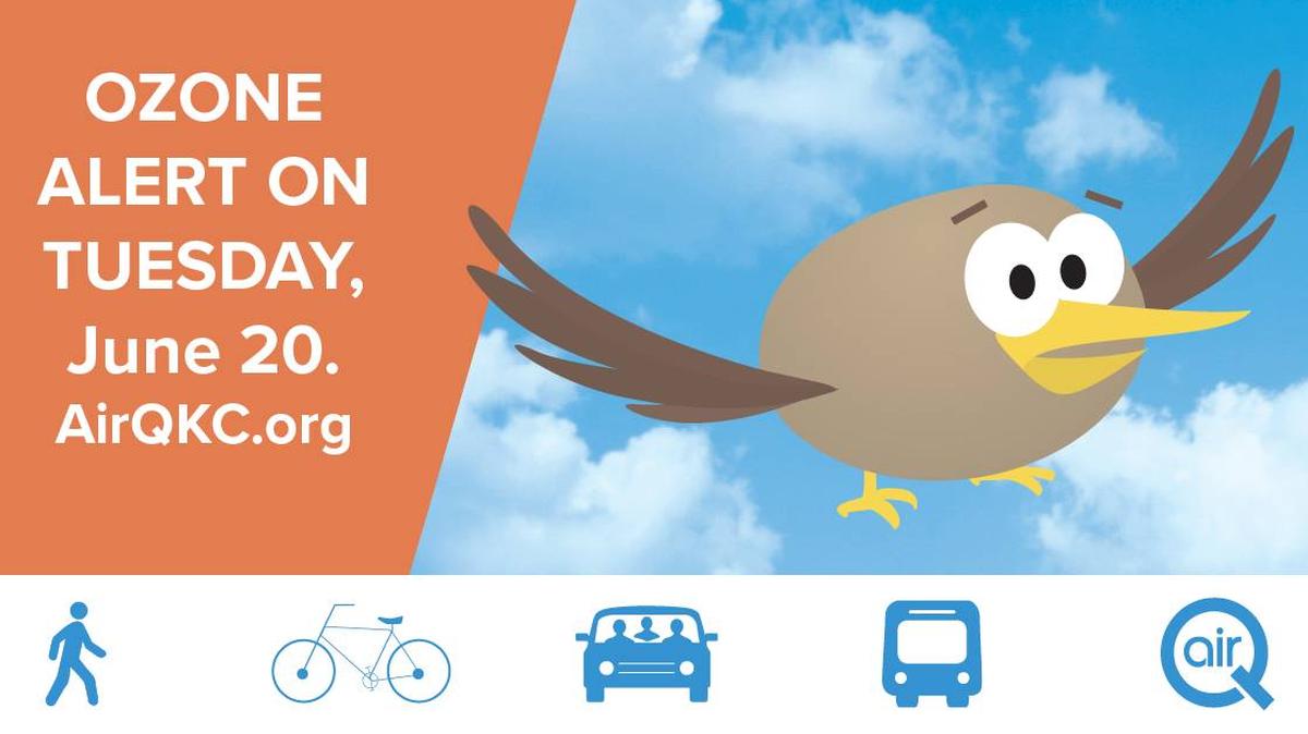 An orange air quality alert has been issued for the Kansas City area as smog is expected to reach levels that are unhealthy for some people. This is the eighth time this season that the Mid-America Regional Council has issued an ozone alert for the metro area area.