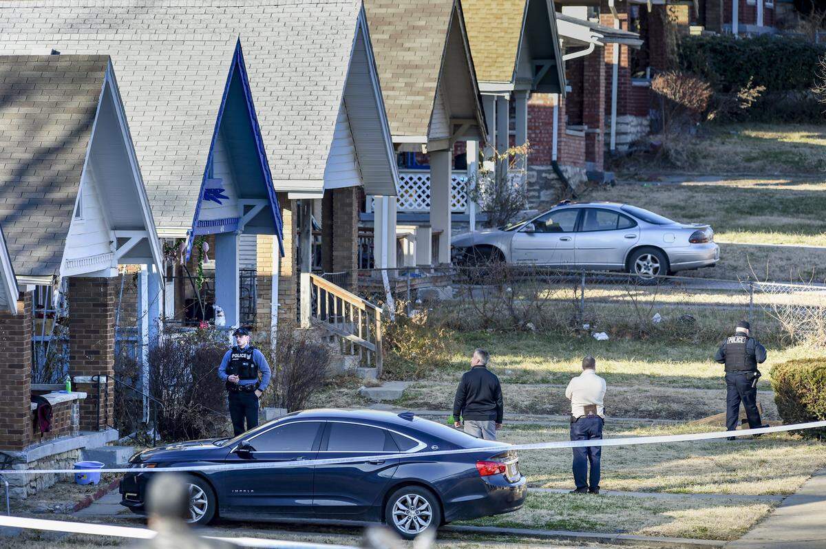 Kansas City police were on the scene after a detective investigating a disturbance between two vehicles on the road shot and killed Cameron Lamb at his home in the 4100 block of College Avenue. 