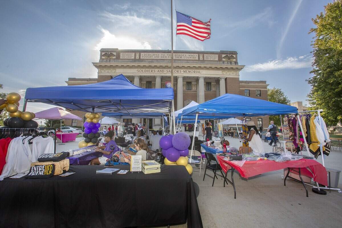 Memorial Hall, 600 N. 7th Street, Kansas City, Kansas, celebrated it's 100th anniversary Friday, September 12, 2025 with a street fair.