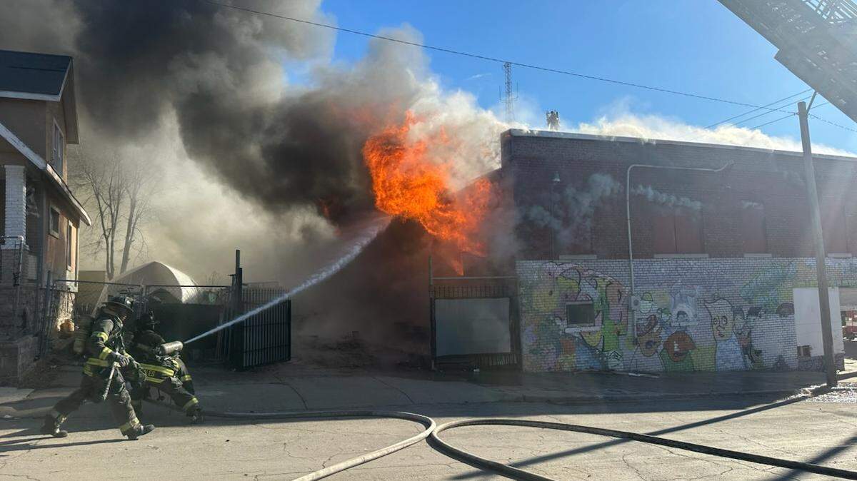 Kansas City firefighters were called to fight a blaze burning in a vacant structure fire in the 5100 block of E. 27th Street Thursday.