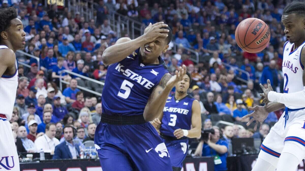 Wildcats guard Barry Brown took a finger to the eye early in Friday's loss to KU and could not return to the game.