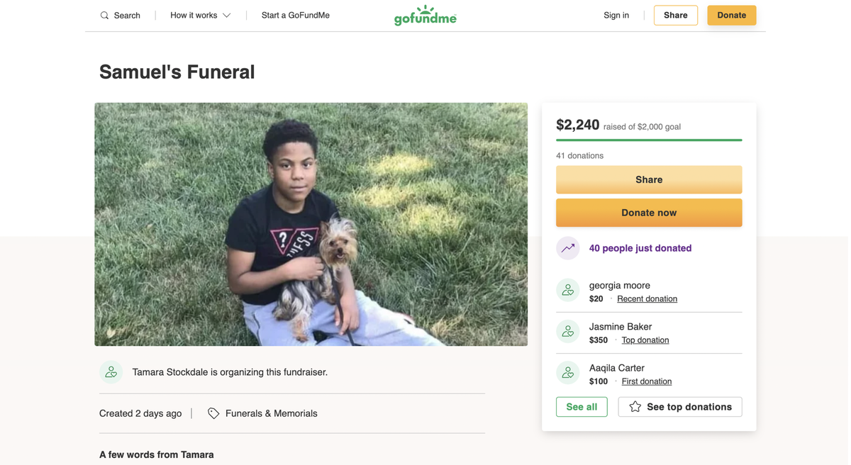 Samuel Guess, 14, was one of two teens found fatally shot in an apartment in Kansas City, Kansas, in February 2022. Across the Kansas City metro area this year, 18 victims ages 24 and younger were shot and killed.