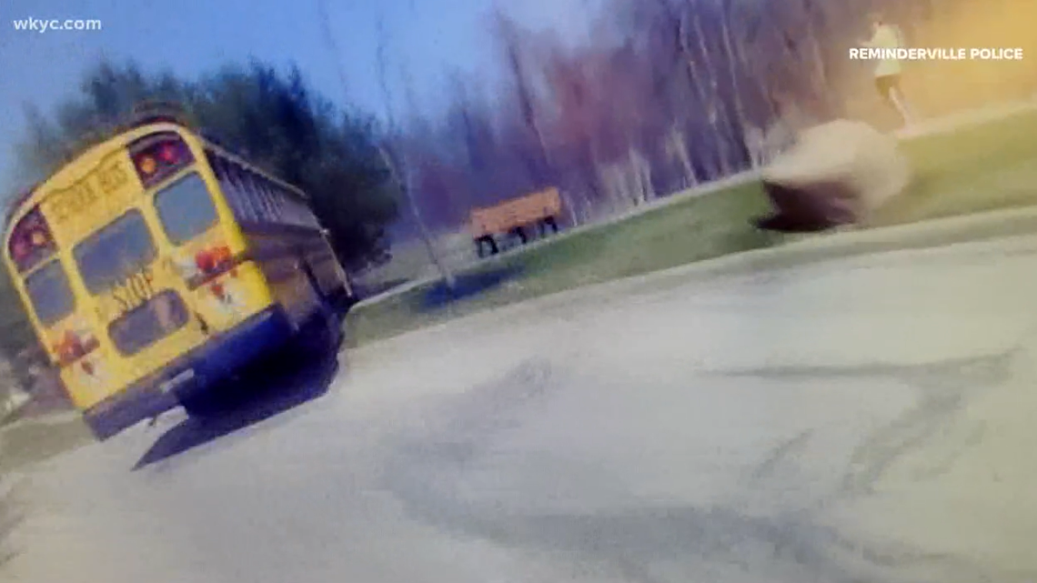 A fifth-grade student hit the brakes of his school bus after noticing the driver was having a medical emergency, Ohio district officials say.