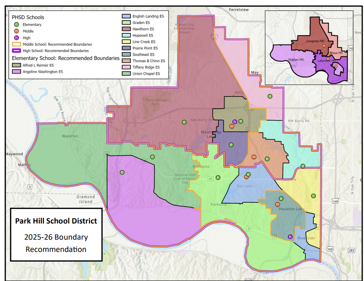 Park Hill Schools’ latest boundary recommendation for the 2025-26 school year.