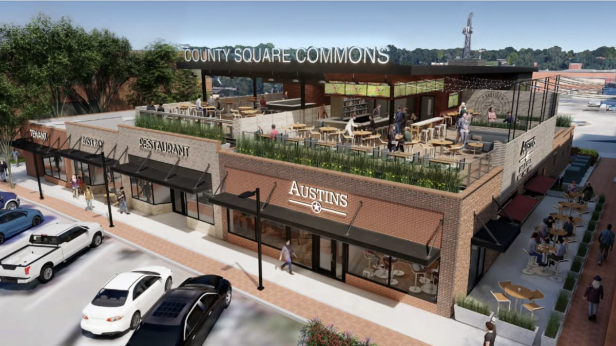 A rendering of the new downtown Olathe development, County Square Commons.