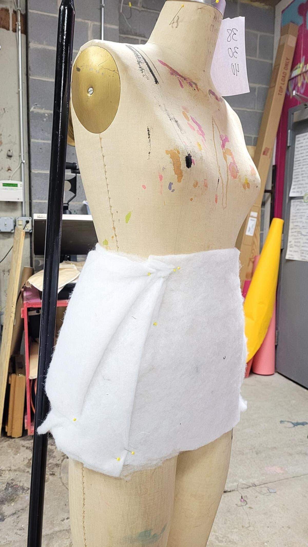 Whitney Manney uses mannequins to see how her pieces look on the human form.