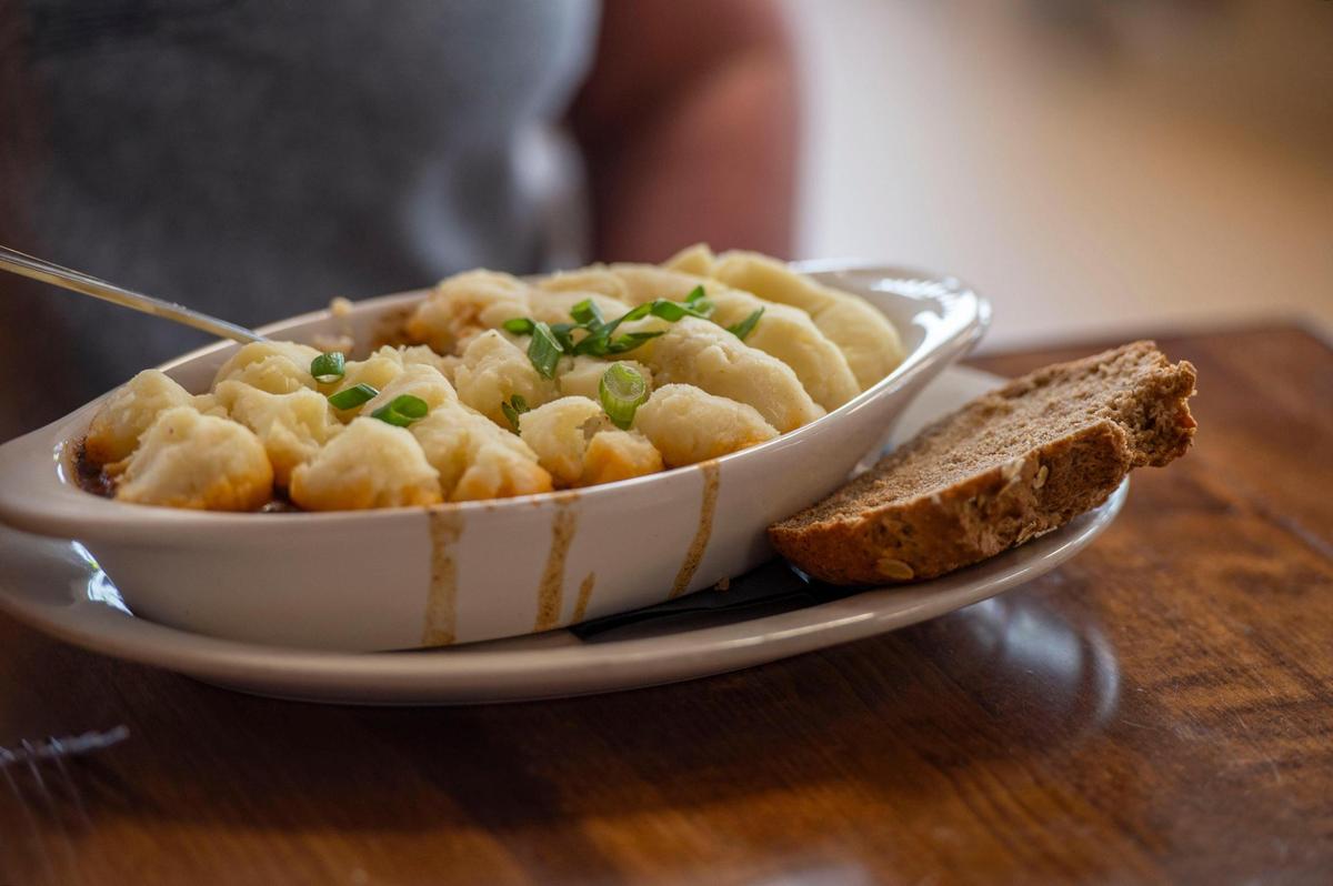 Brady & Fox serves traditional Irish dishes, such as cottage pie.