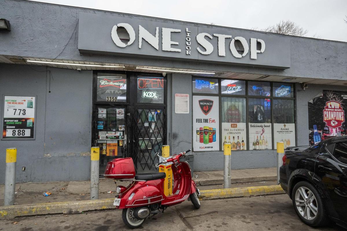 One Stop Liquor on Troost Avenue in Kansas City. The Hyde Park Neighborhood Association would like the store shut down, it’s liquor license revoked.