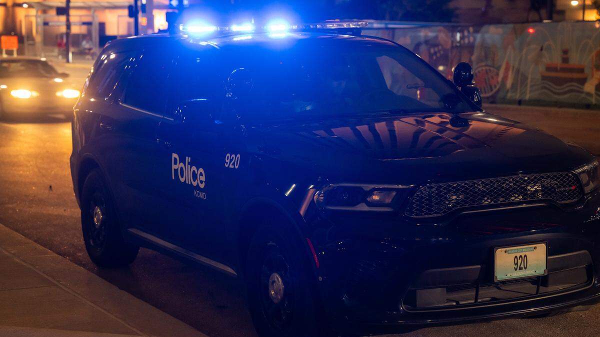 KCPD unveiled new steady, always on, blue lights on top of police cruisers, on Tuesday, Sep. 23, 2025, in Kansas City. Starting Tuesday, officers will patrol while using these blue lights in an attempt to “increase visibility in communities around the city,” according to Mayor Quinton Lucas and KCPD.