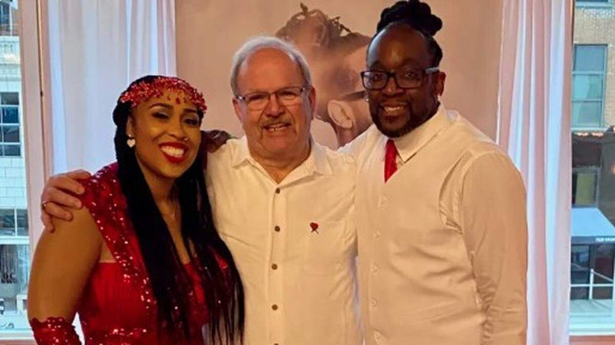 Carthesa and Christopher Hutson donated their oldest son’s organs after he was killed in a road-rage shooting in 2017. Gary Dixon (center) received the teen’s heart.