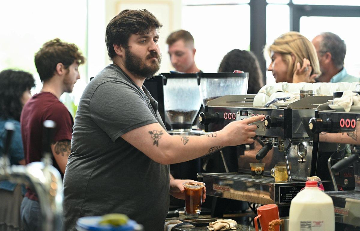 Edward Griffin works as a barista at Messenger Coffee in Kansas City's Crossroads Arts District. At age 21, they were among the top prize-winners at the US Barista Championship.