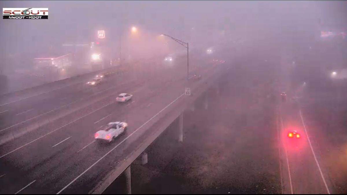 Drivers headed into downtown Kansas City across Interstate 670 drove through foggy weather on Monday after a dense fog settled across parts of the metro, limiting visibility to a quarter mile or less . The fog should slowly clear by mid-morning, the National Weather Service said.