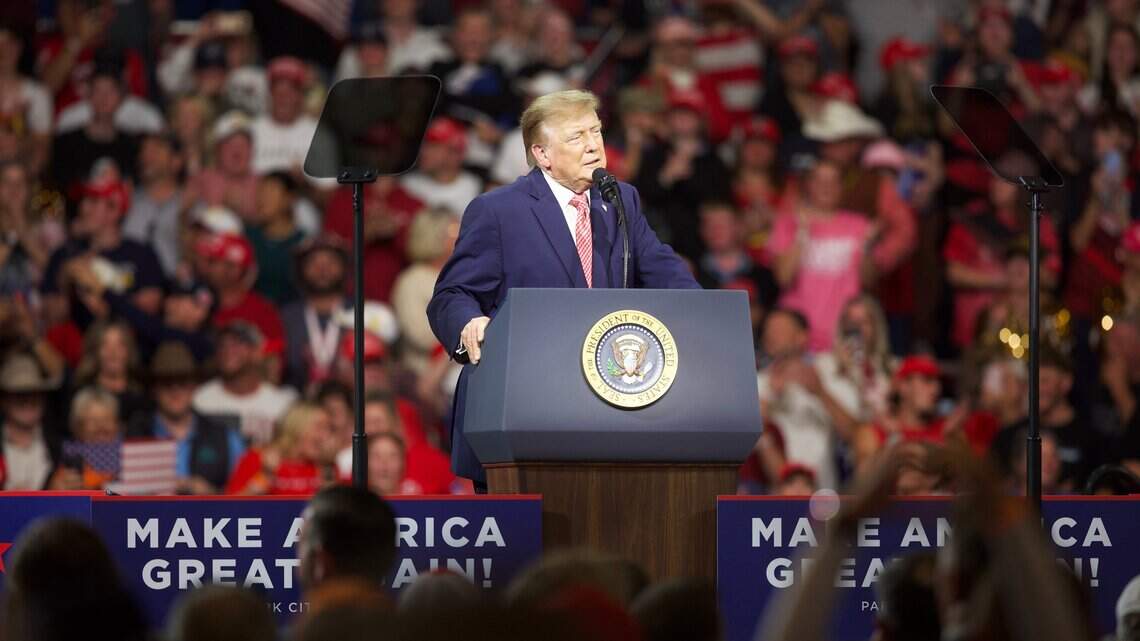 ‘Choice in the election is clear’: How Trump stumped for Kansas GOP at Wichita-area rally