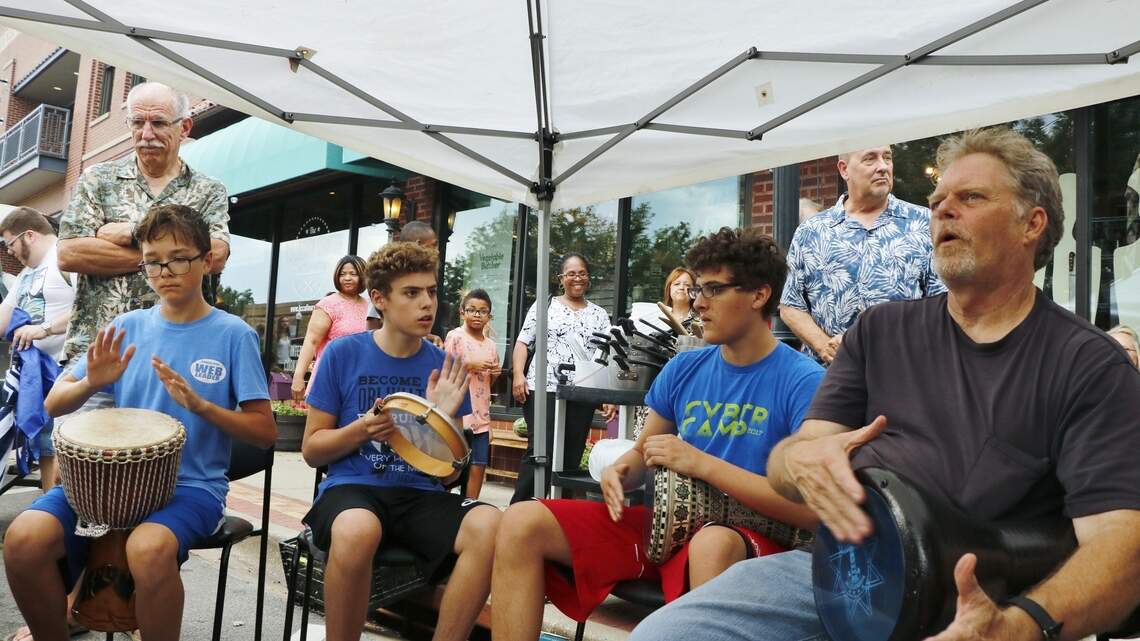 Overland Park’s first community drumming event shows everyone’s got the beat