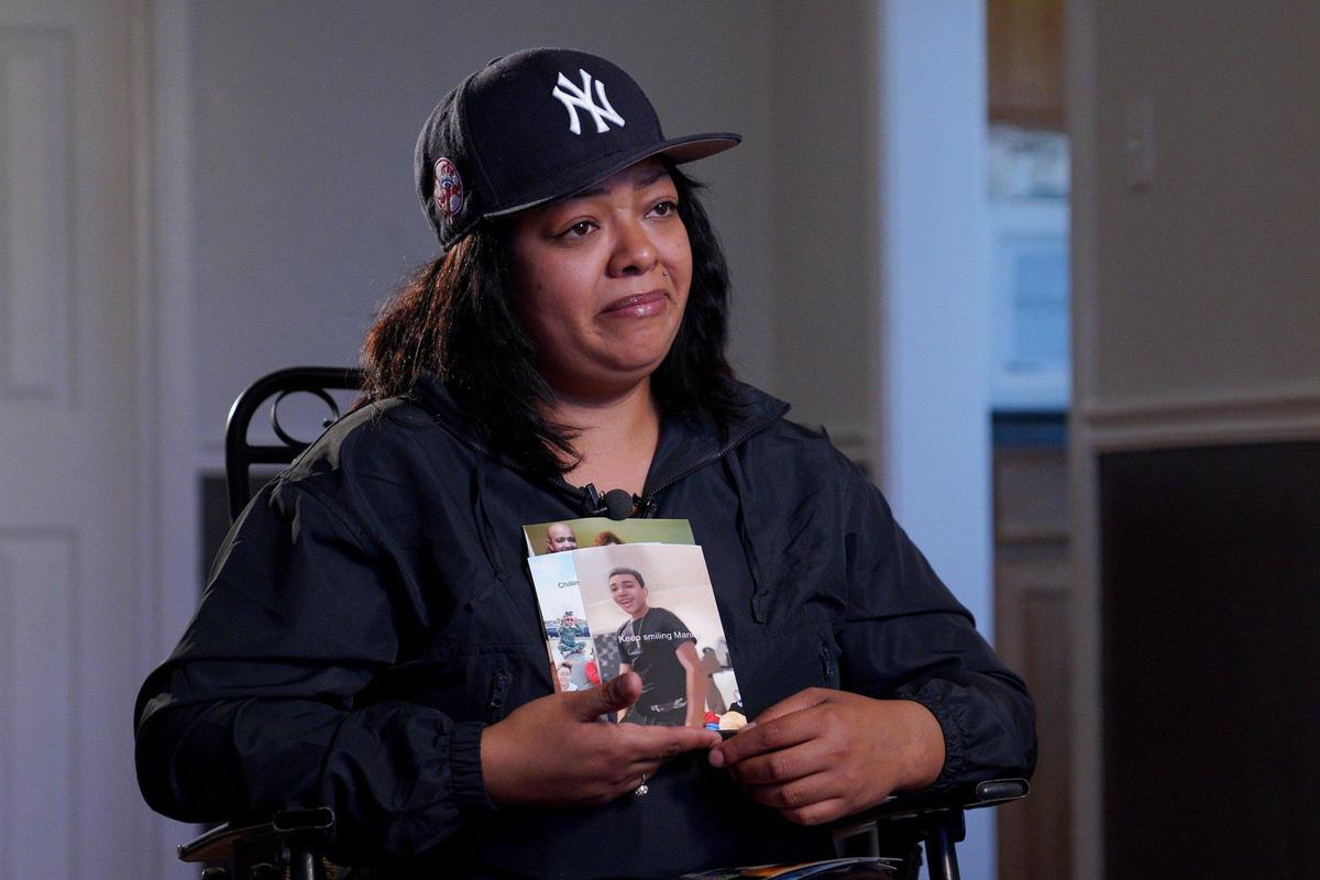 Vicenta Guzman on Thursday, April 14, 2022, spoke about her 14-year-old son Manuel Guzman, who was stabbed and killed at Northeast Middle School on Tuesday.