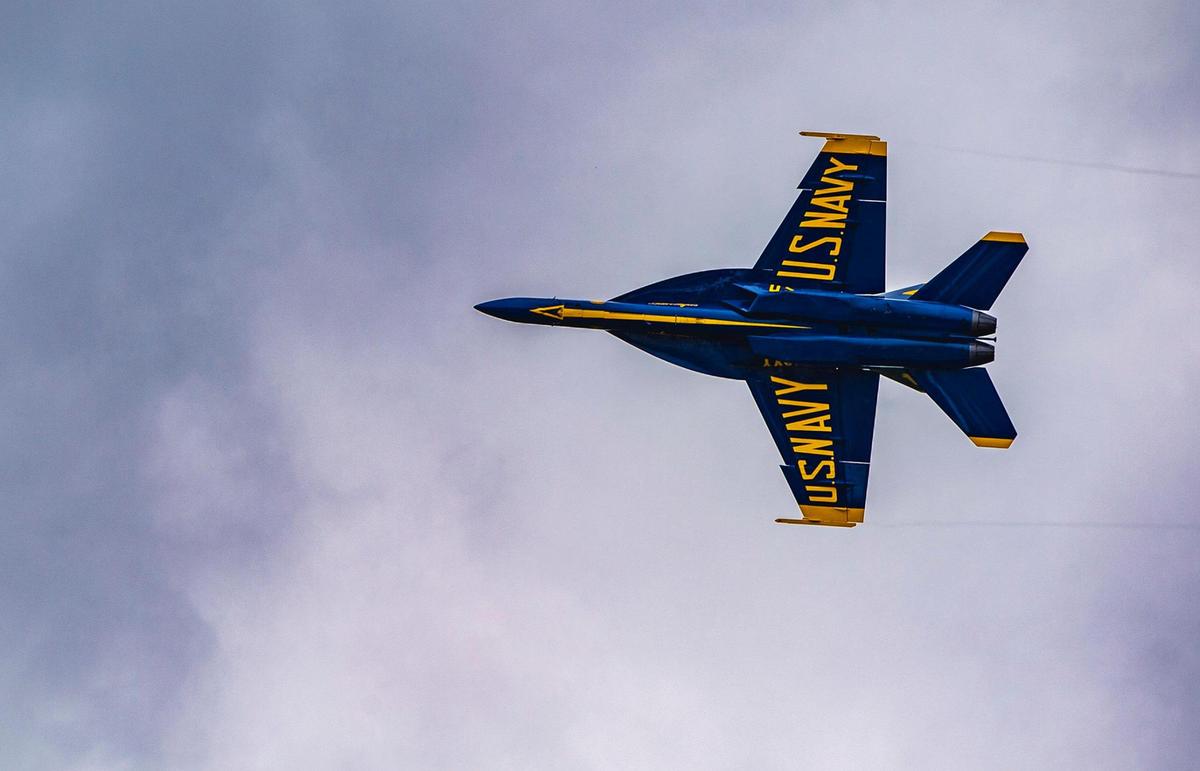 A member of the U.S. Navy Blue Angels practiced at the New Century AirCenter Thursday, July 1, in preparation for the 2021 KC Air Show on Saturday and Sunday. Last year’s air show was canceled due to the pandemic.
