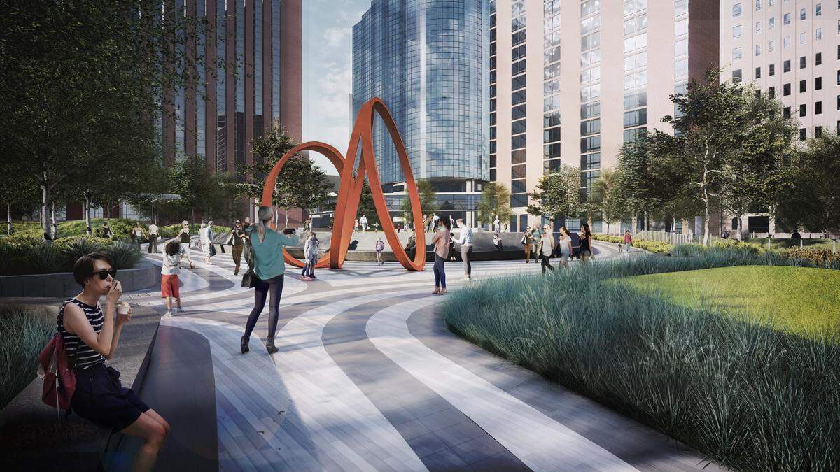 The new Barney Allis Plaza will be an art-focused green space for both out-of-town visitors and residents.
