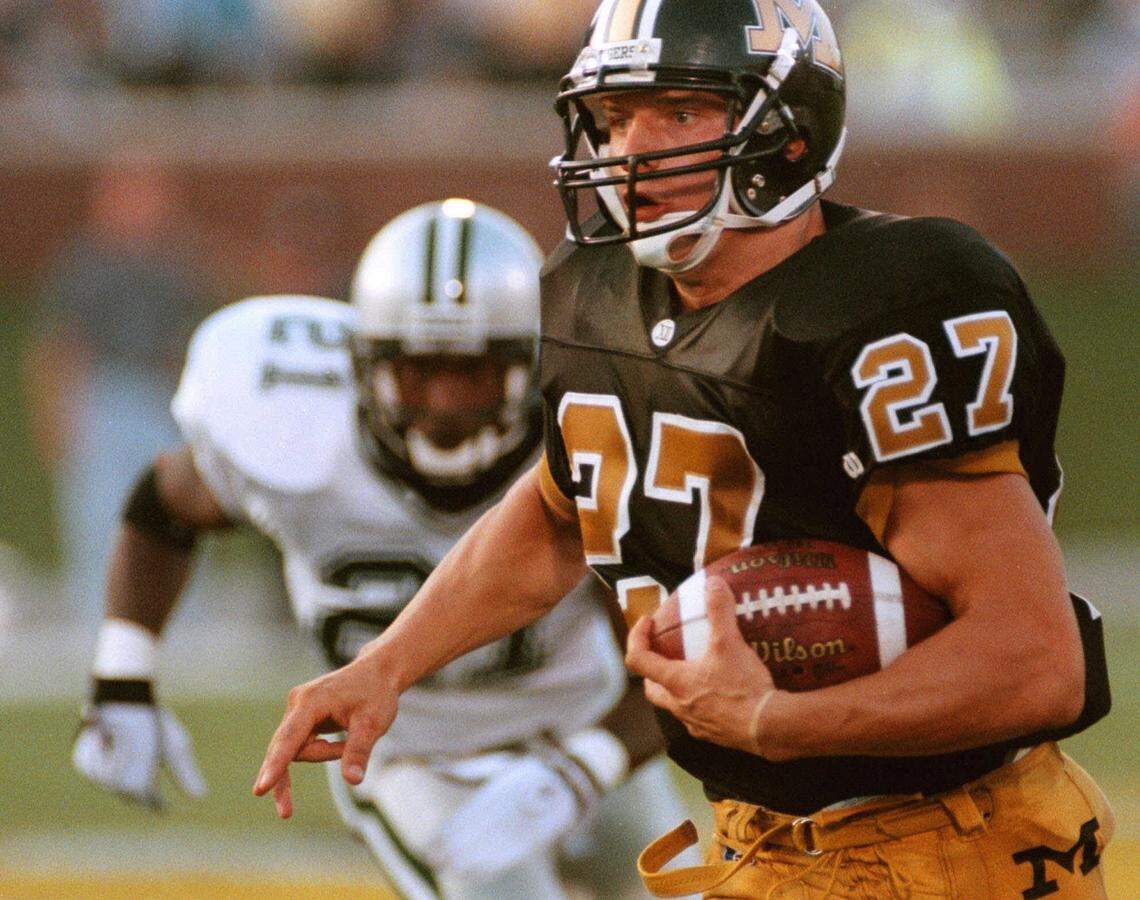 Missouri divided up its rushing duties in 1997, with Brock Olivo shouldering a chunk of the load. When he left Columbia and embarked on a four-year run as a player in the NFL, he held the Tigers’ career rushing-yards record.