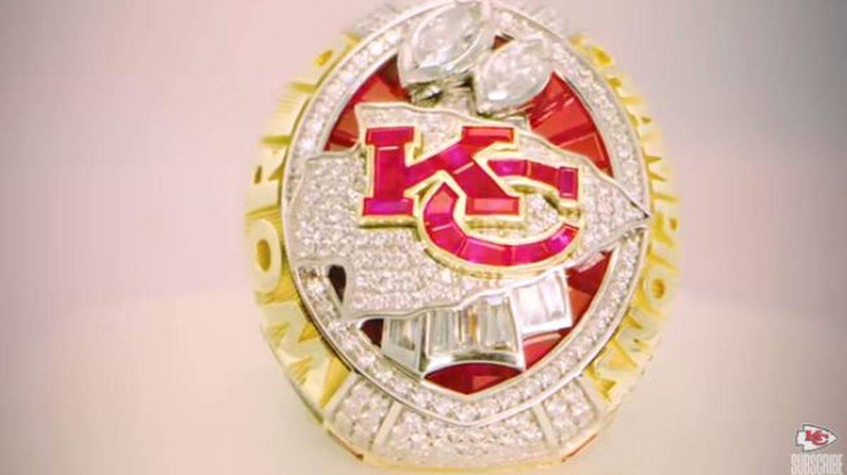 A view of the design of the Kansas City Chiefs’ Super Bowl LIV rings.