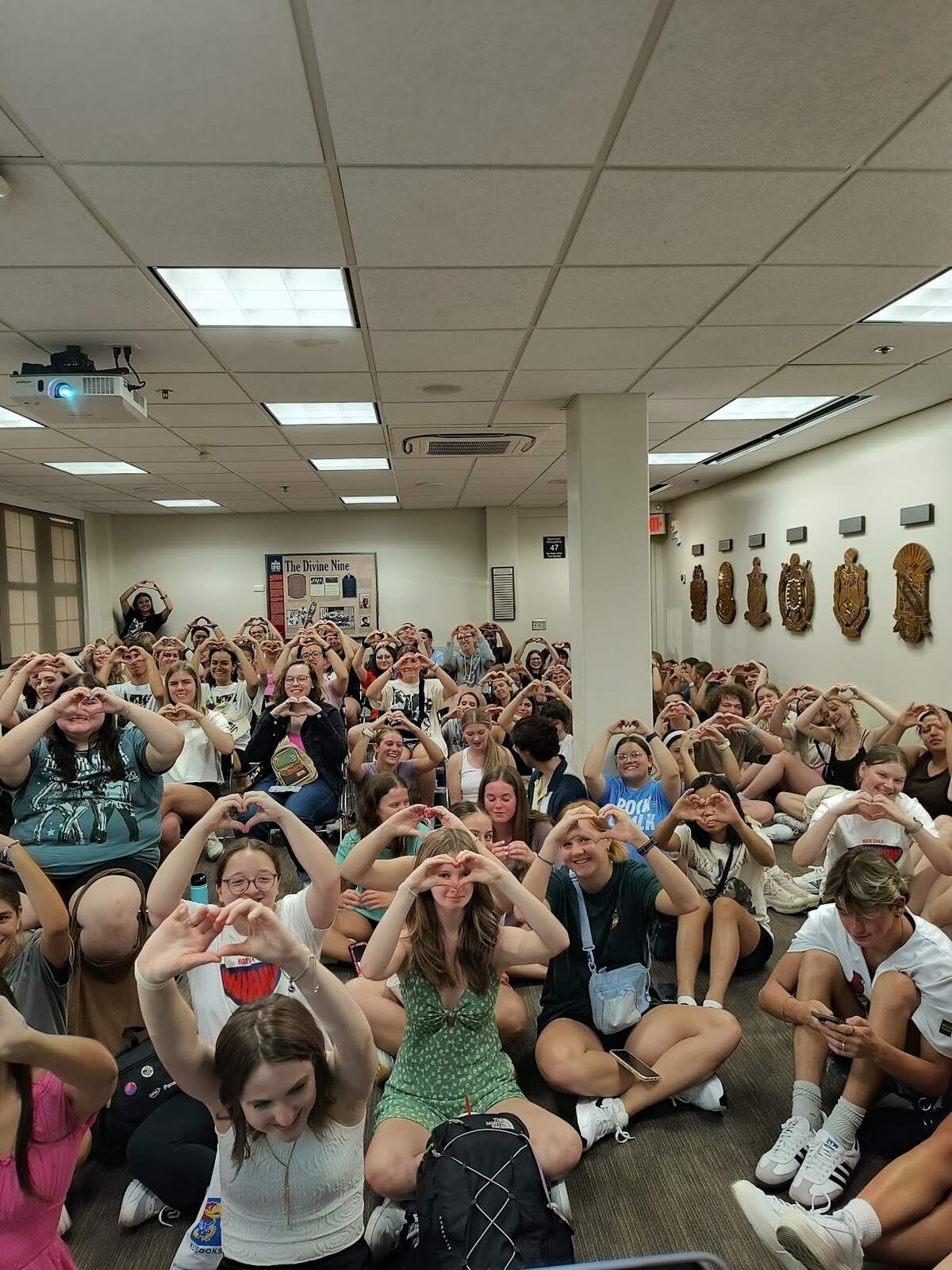 Members of the newly minted Taylor Swift Society at the University of Kansas in August 2023.