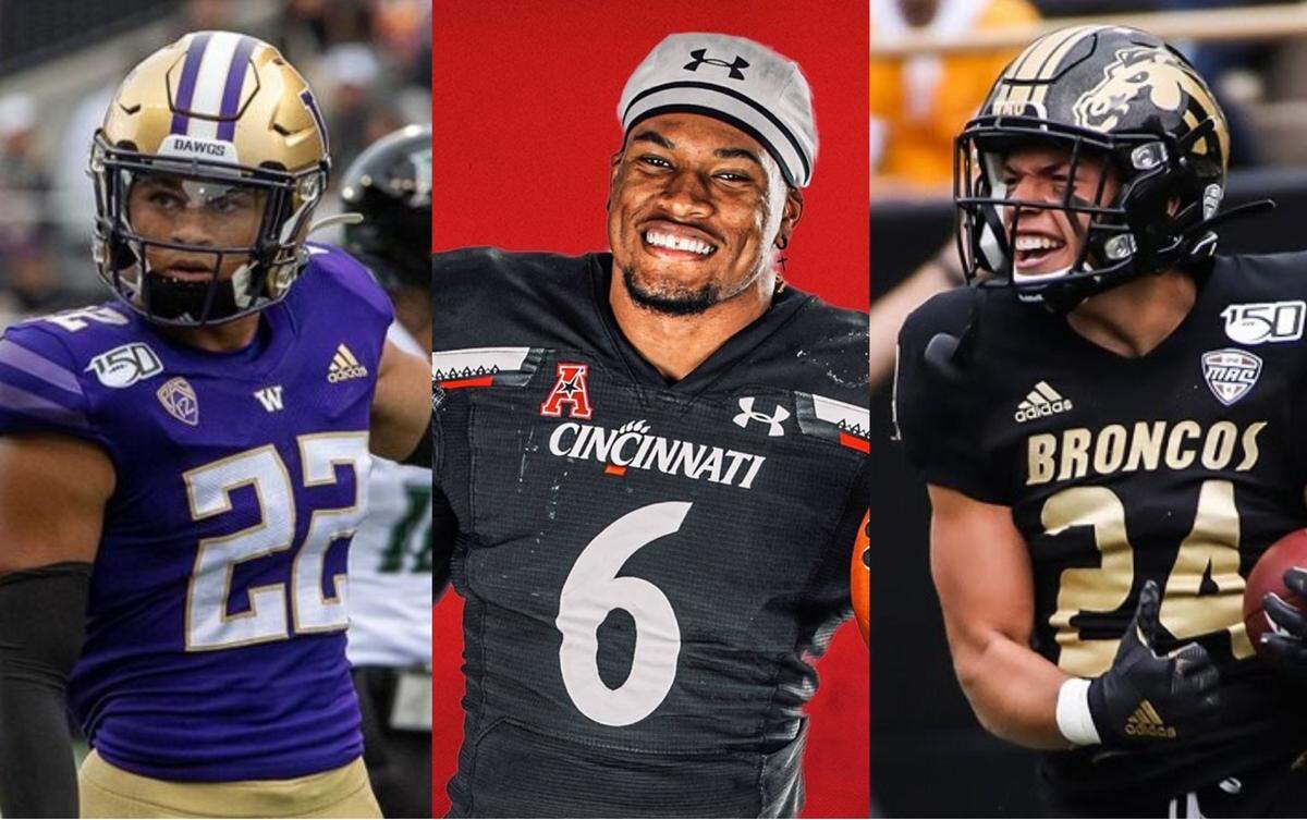 Here are three faces of the new-look Chiefs, part of the five new players the organization gained in the 2022 NFL Draft’s first three rounds: cornerback Trent McDuffie, from left, safety Bryan Cook and receiver Skyy Moore.