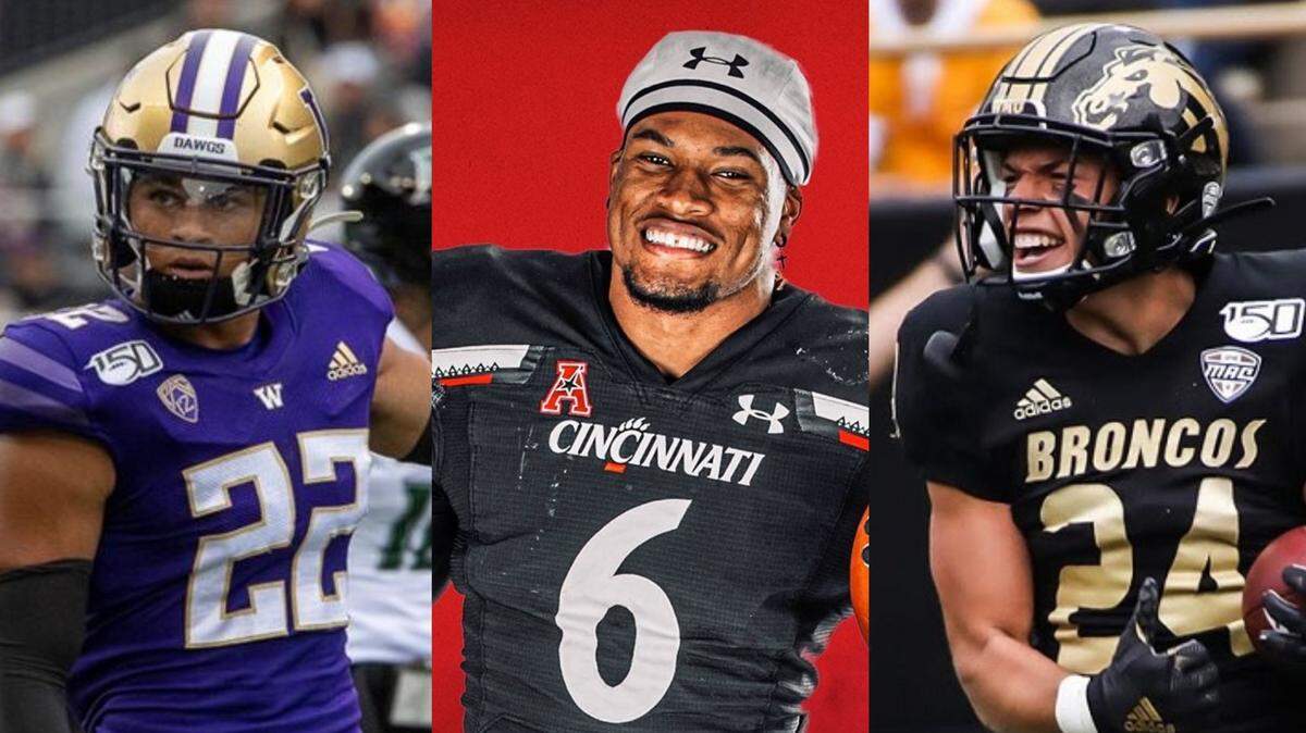 Here are three faces of the new-look Chiefs, part of the five new players the organization gained in the 2022 NFL Draft’s first three rounds: cornerback Trent McDuffie, from left, safety Bryan Cook and receiver Skyy Moore.