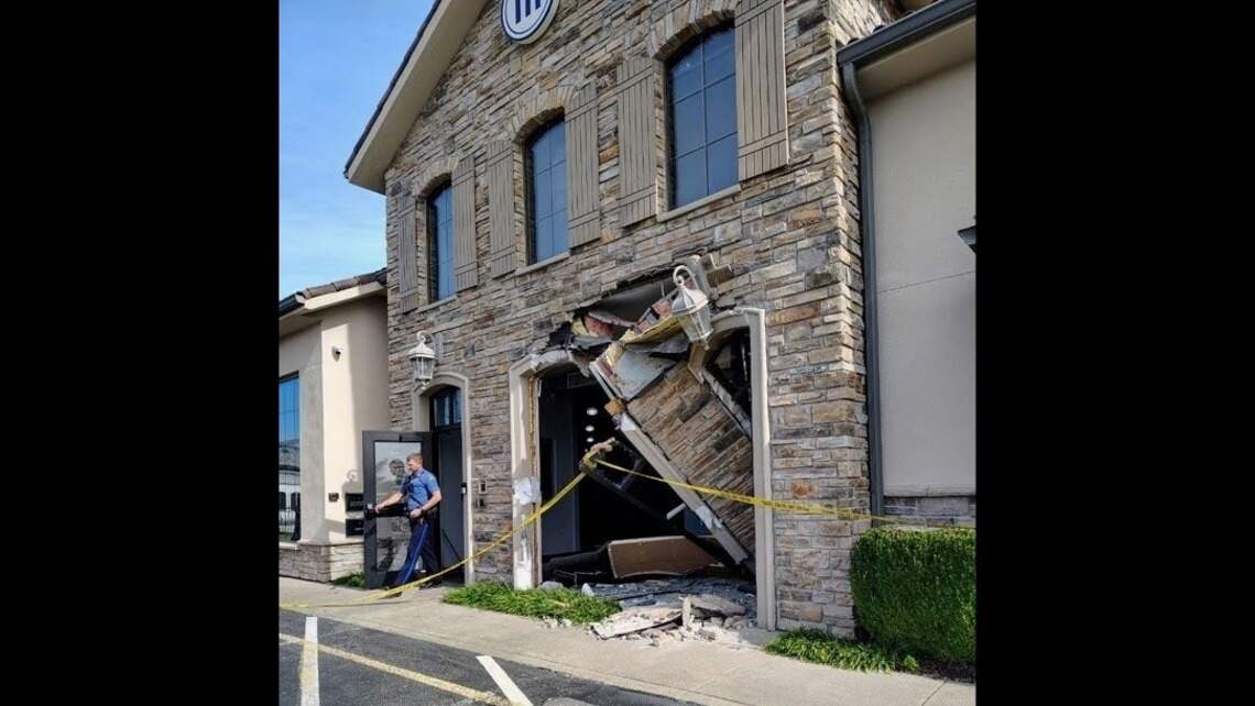 Truck crashes into Raytown church during Sunday services. Woman seriously injured
