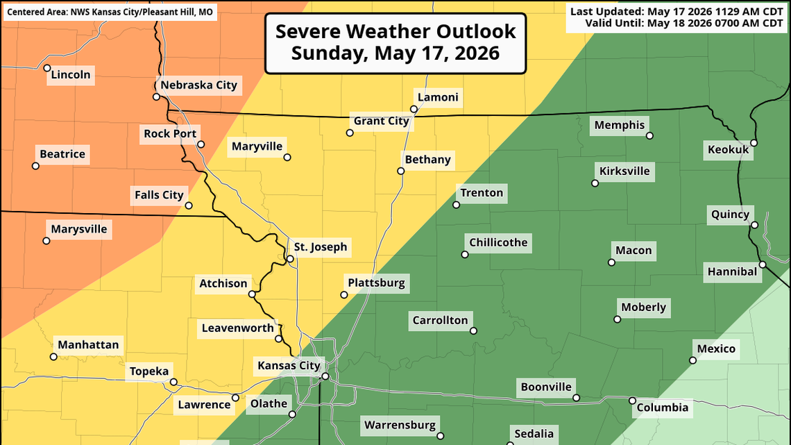 Severe storms possible Sunday night near Kansas City; Monday could be worse