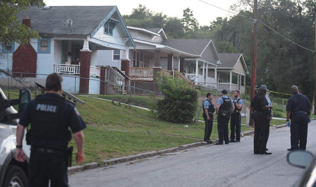 Kansas City, Kansas police were investigating a double homicide Wednesday after two men were fatally shot outside of a residence in the 1500 block of Haskell Avenue.