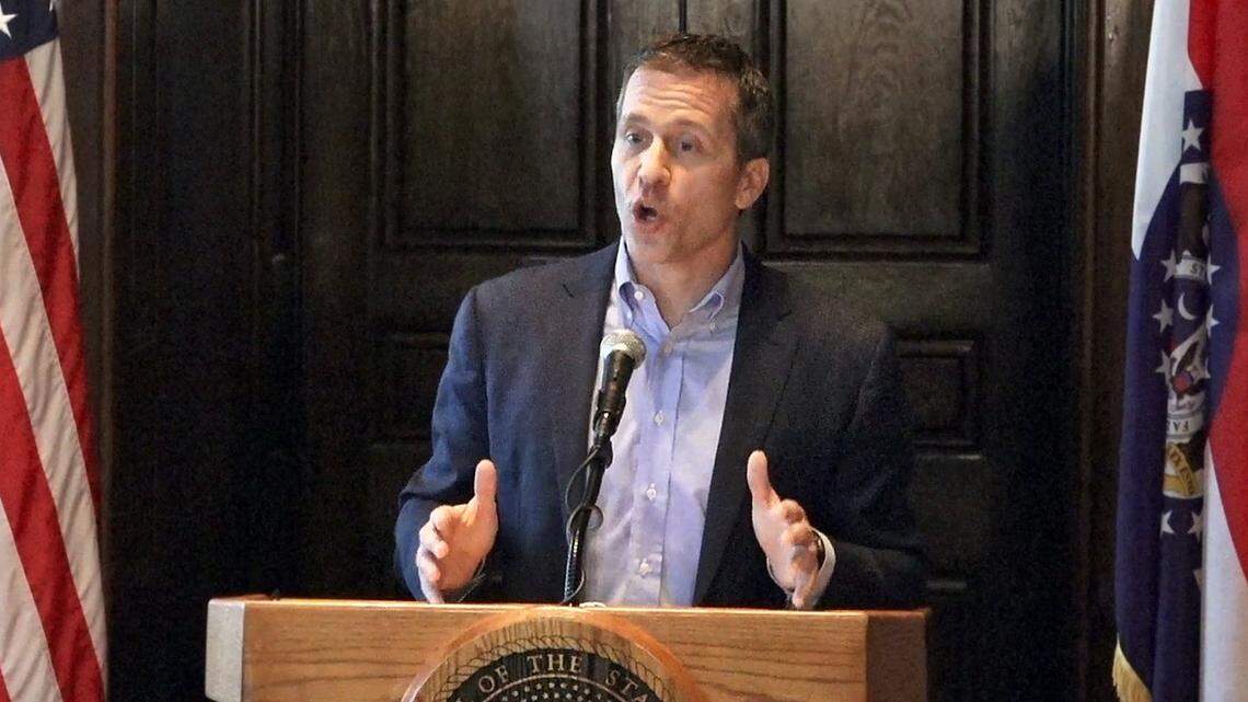 Missouri Gov. Eric Greitens defended himself on Wednesday, April 11, 2018, shortly before a House investigative committee released a report about his 2015 affair that he has admitted to having.