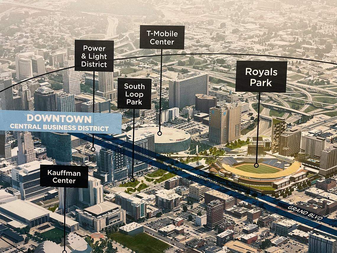 Photo of stadium renderings the Royals shared on Feb. 13.