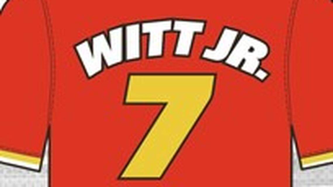 A Chiefs-themed City Connect Royals uniform.