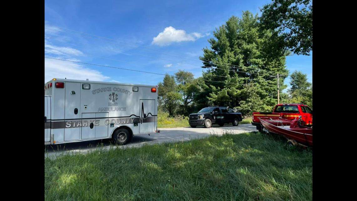 A hunter became stuck in mud up to his chest while hunting geese in a swamp in Indiana, state wildlife officials say.