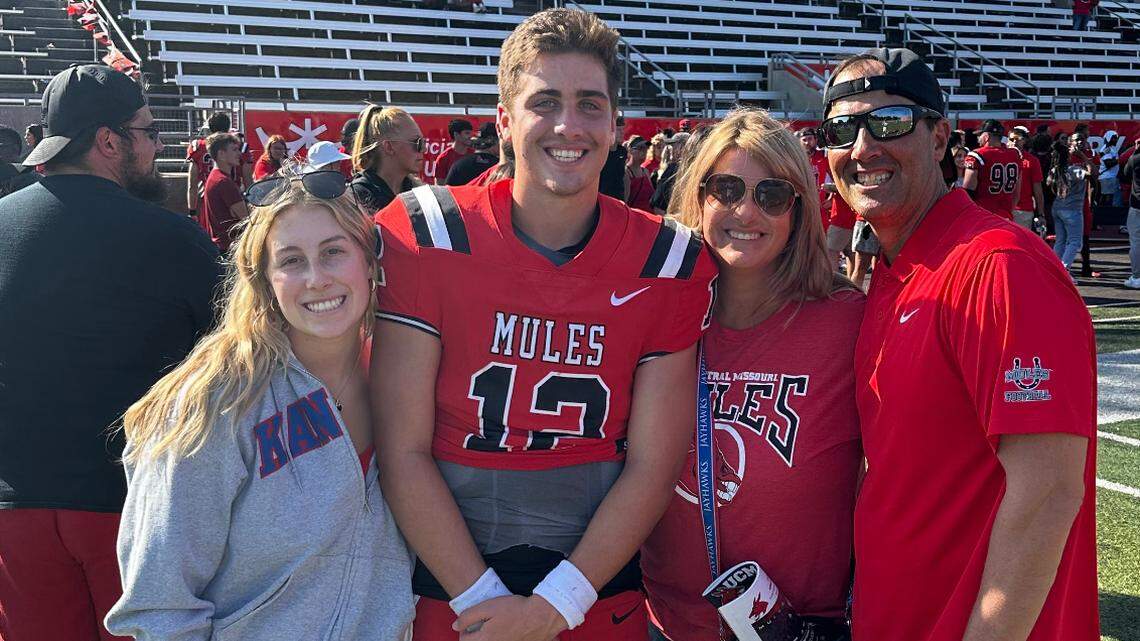 From left to right: Lauryn, Zach, Heather and Jim Zebrowski at Walton Stadium/Kennedy Field.