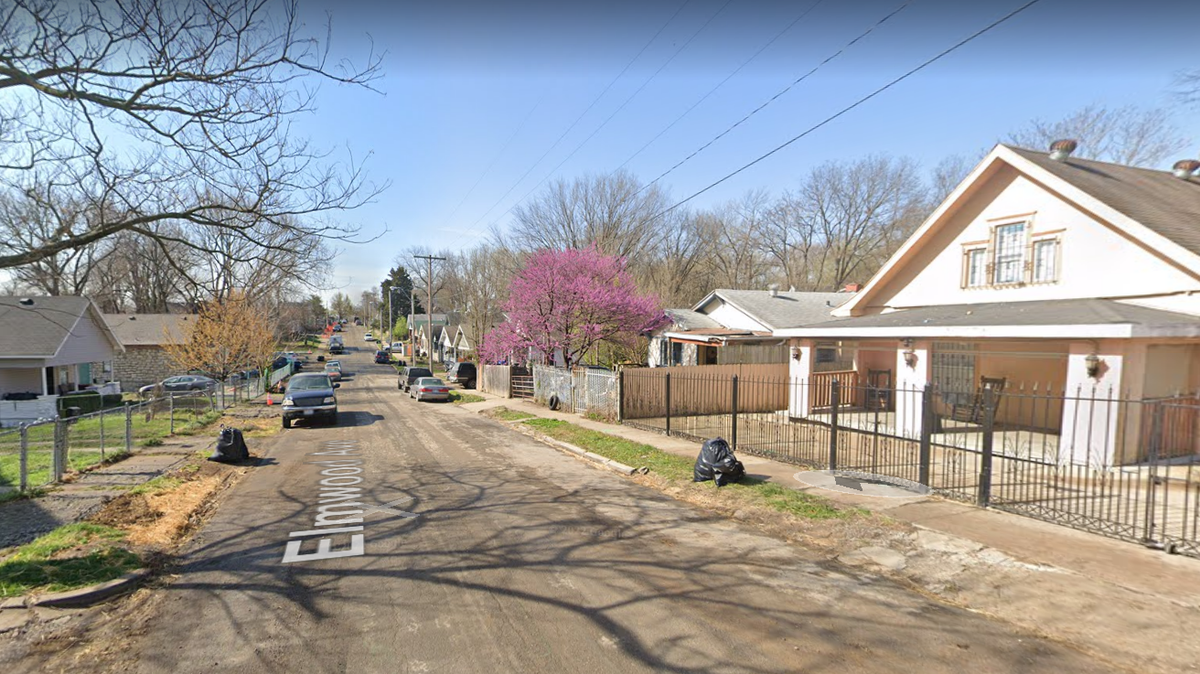 Police are investigating after a man was found shot and lying in the street in the 2500 block of Elmwood Avenue. This Google Maps Street View image shows the area.
